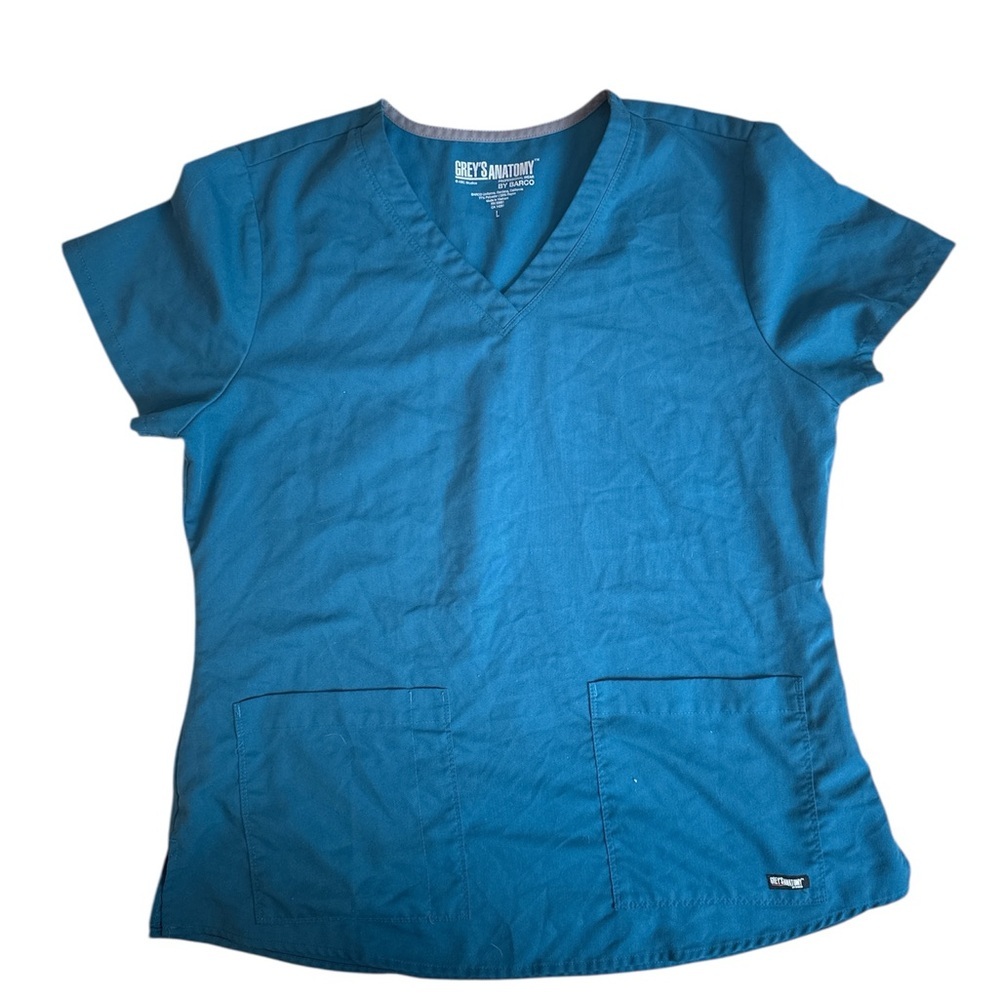 Size LGrey's Anatomy Women's Blue Scrub Top